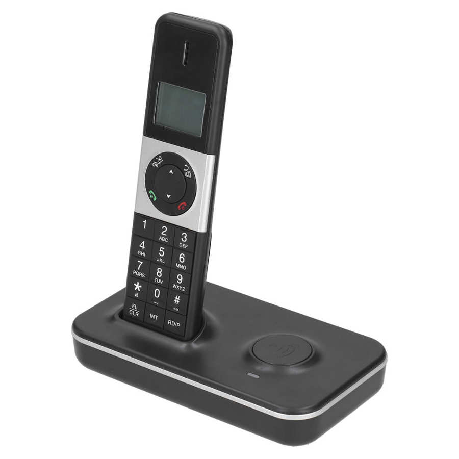 Digital Cordless Telephone Landline Phone with LCD Display Caller ID Hands-free Calls Support 16 Languages for Home Office Hotel