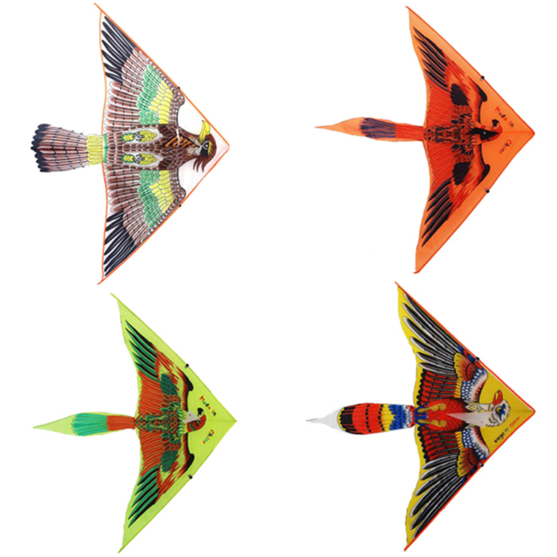 1Pc Outdoor Grote Platte Eagle Vogel Vlieger Kinderen Vliegende Vogel Vliegers Windzak Speelgoed Tuin Doek Speelgoed Voor Kids willekeurige Kleur