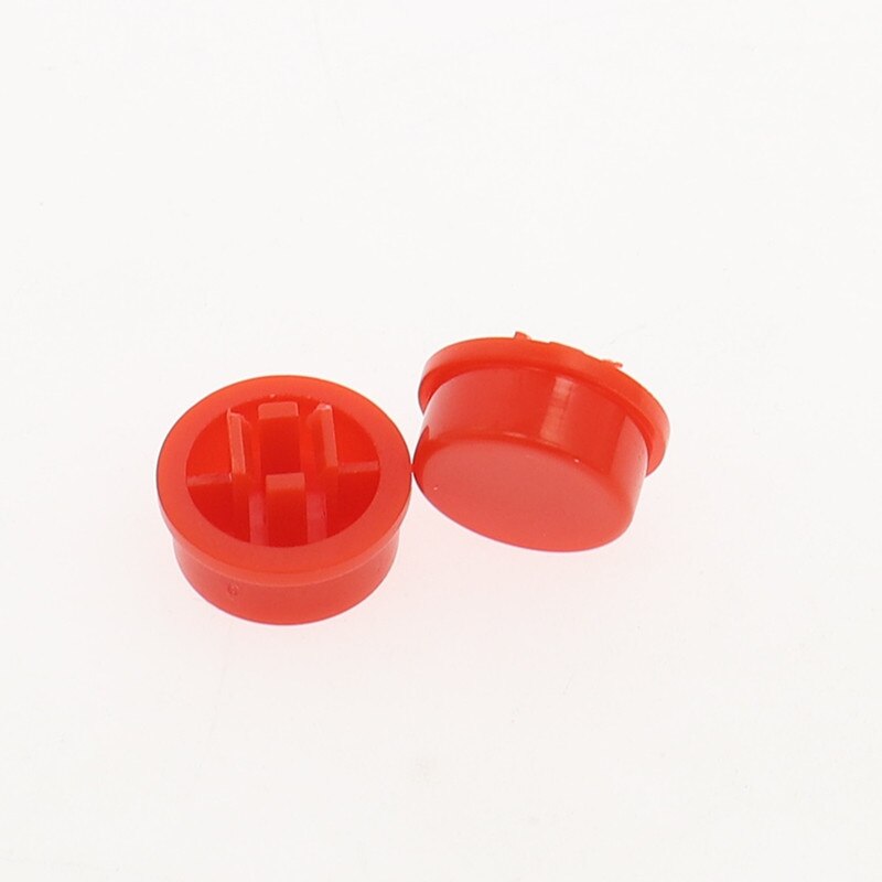 Juego de tapas de botones táctiles redondas, 9,58x5,1mm, para interruptor Micro Tact de 12x12x7,3mm, para Arduino, 50 Uds.: Rojo