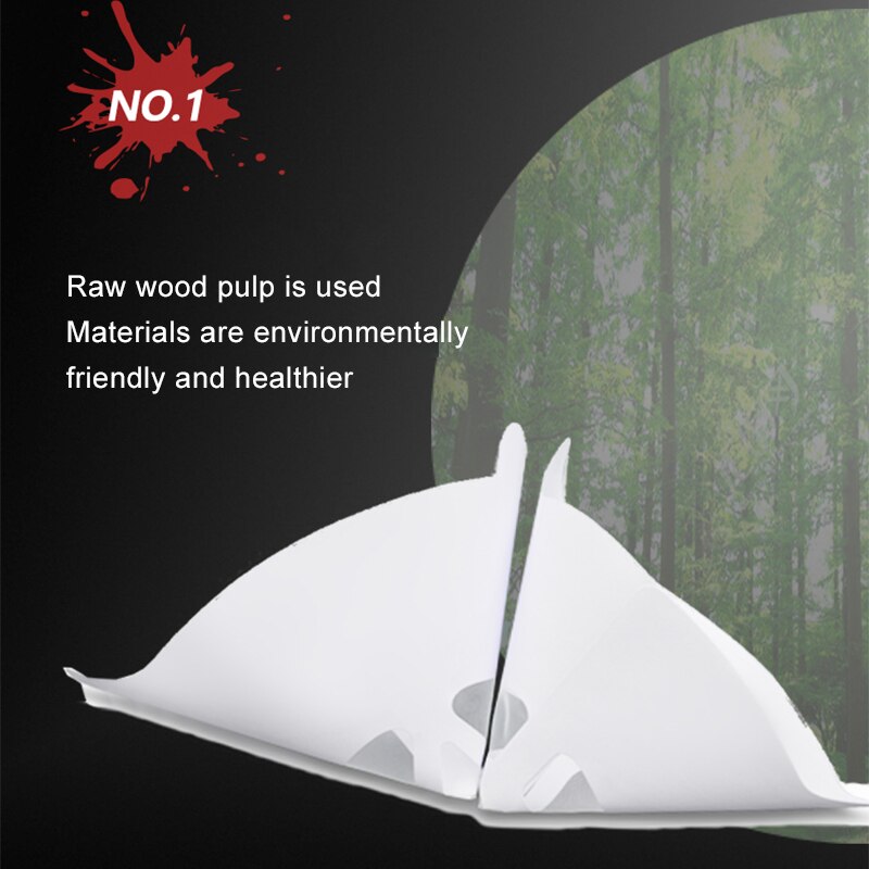 Onever 50 Stuks Paper Verfzeefjes Papier Verf Conische Theepot Mesh Filter Kegel Zeef Verf Trechter Universele