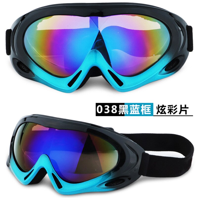 Unisex kinderskibrillen volwassenen outdoor rijbrillen bergbeklimmen sneeuwbrillen heren en dames: 038 donkerblauw