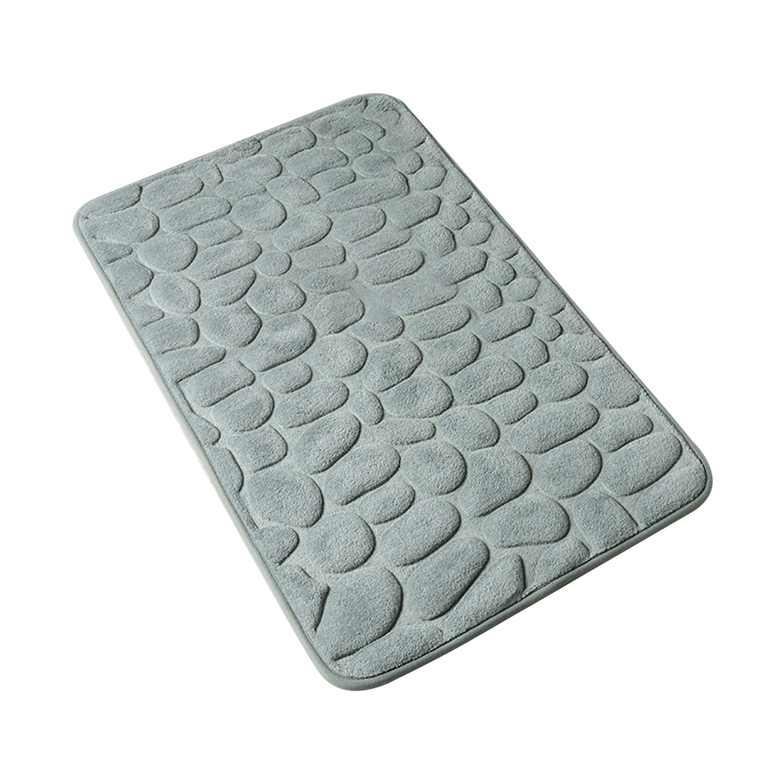 Badkamer Mat Antislip Pebble Tapijten Absorberende Memory Foam Wasbare Geplaveide Reliëf Tapijt Badkamer Decor Mat: Light Grey