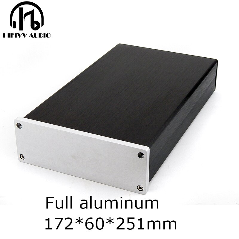 Zuiver Aluminium Chassis eindversterker case 1706 lm3886 lm1875 lm3875 DIY Behuizing Pre-Amp Hoofdtelefoon Versterker Doos