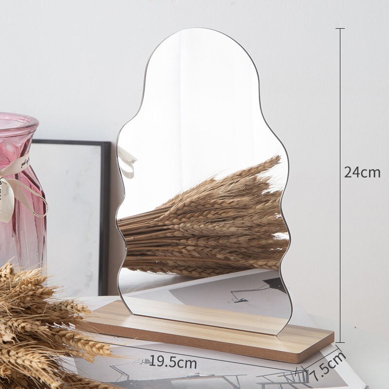 Creatieve Muursticker Spiegel Acryl Self Stok Make Up Dressing Spiegels Slaapkamer Glazen Tegel Oppervlak Zelfklevende Spiegel Decor: A