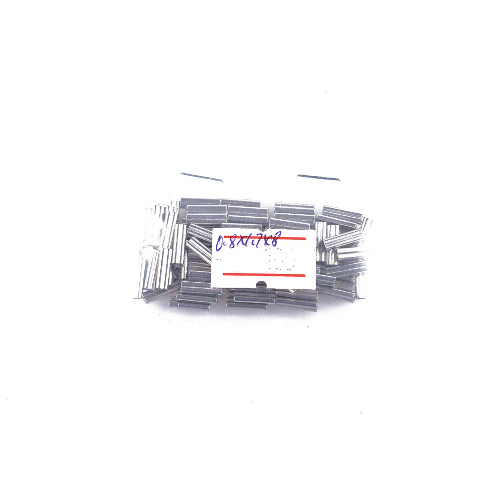 100pcs Stainless Steel Double Oval Copper Tube Fishing Line Crimping Sleeves Tube Connector Fishing Wire Tube Fishing Tackle: 0.8x1.7x8mm