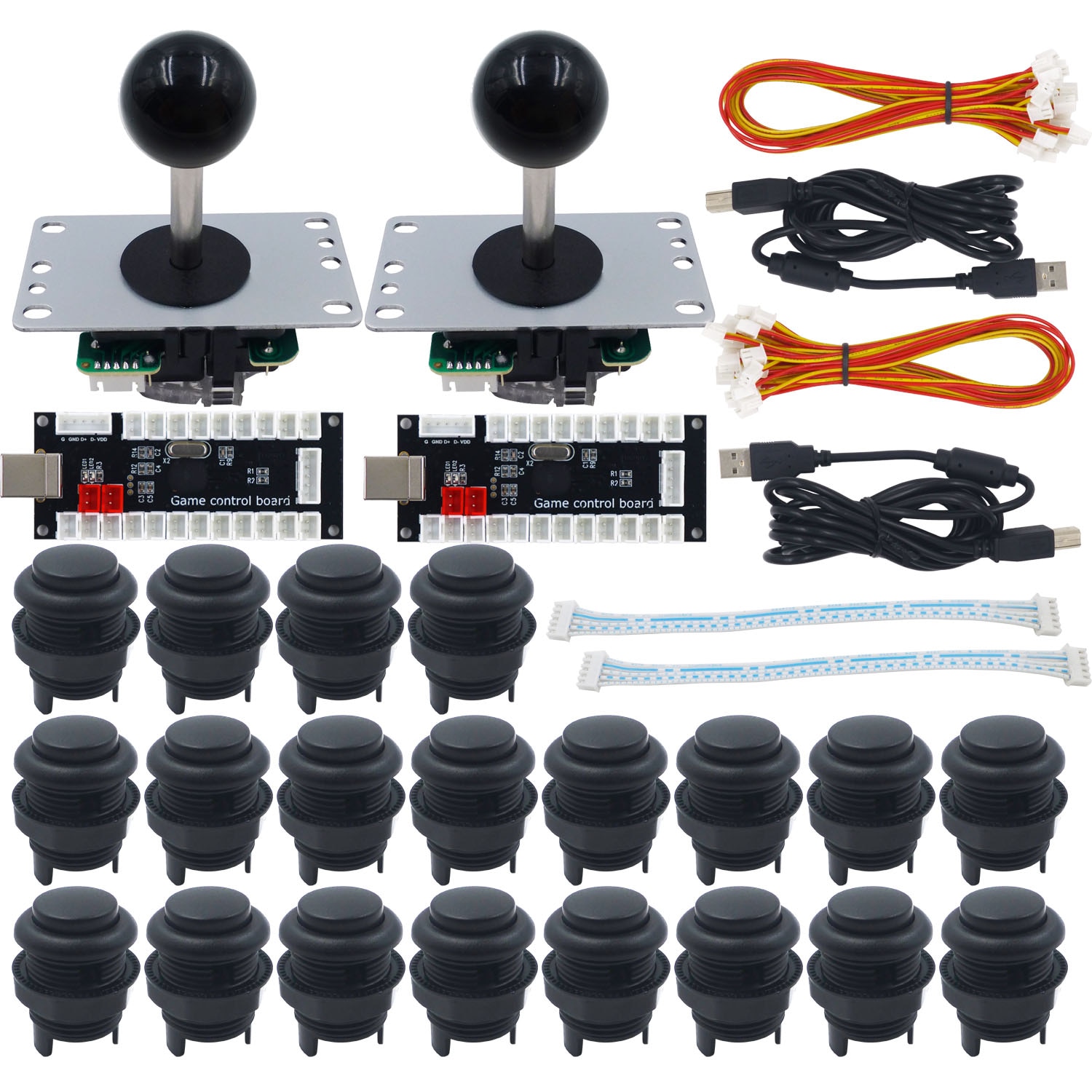 Sj @ Jx Arcade Game Diy Controller Cherry Mx Microschakelaar Matt Frosted Knop 4 & 8 Manier Joystick Voor Pc mame Raspberry Pi Retro