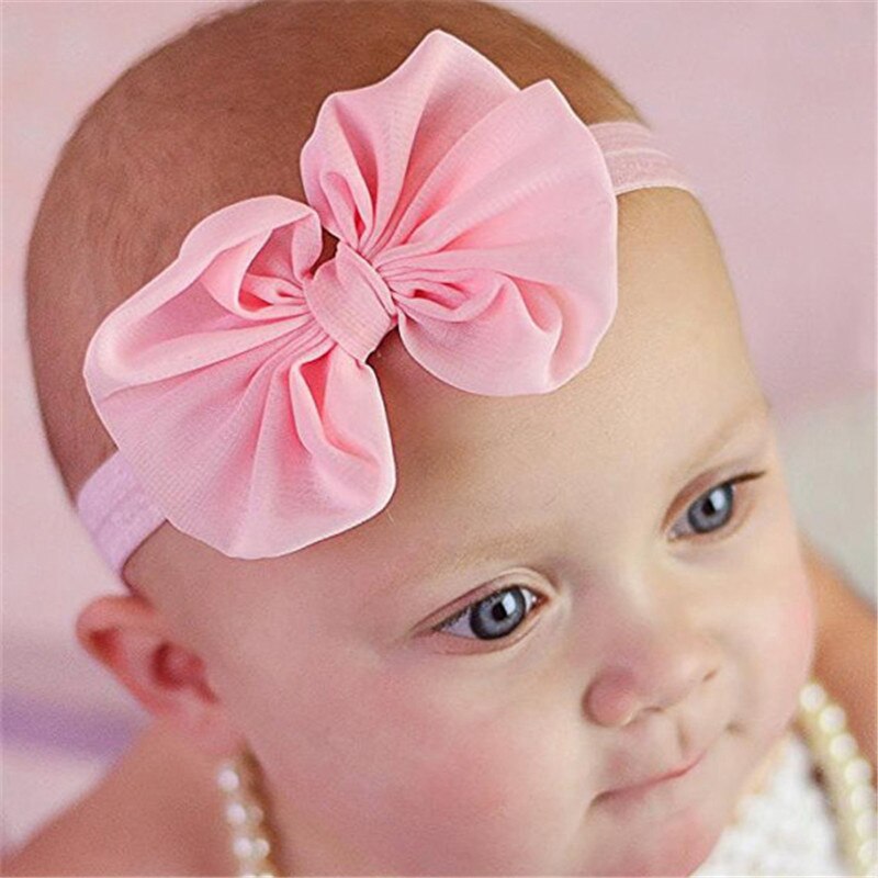 Neue 10 teile/los Verschiedene Farben Baby Mädchen Neugeborenen Chiffon Bowknot Stirnbänder Niedlich Haarbänder Headwear Baby Mädchen Sommer Muss