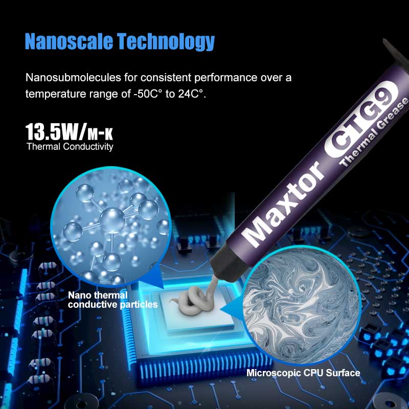 13.5W/mk Thermal Paste For Laptop CTG9 for AMD Intel Processor CPU Cooler Computer Cooling Fan VGA GPU Compound Heatsink Plaster