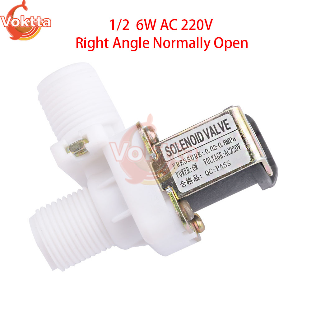 1/2 Solenoid Valve DC 12V 24V AC 110V 220V Water Control Valve Controller Switch Normally Closed Solenoid Valve Switch: Blue