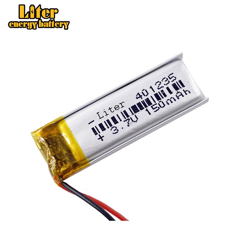 3.7V 150mAh 401235 litowo-polimerowy akumulator litowo-jonowy robić telefonu komórkowego Mp3 MP4 MP5 GPS
