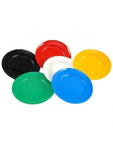 PLATO LLANO DE 23 CM. POLICARBONATO ROJO