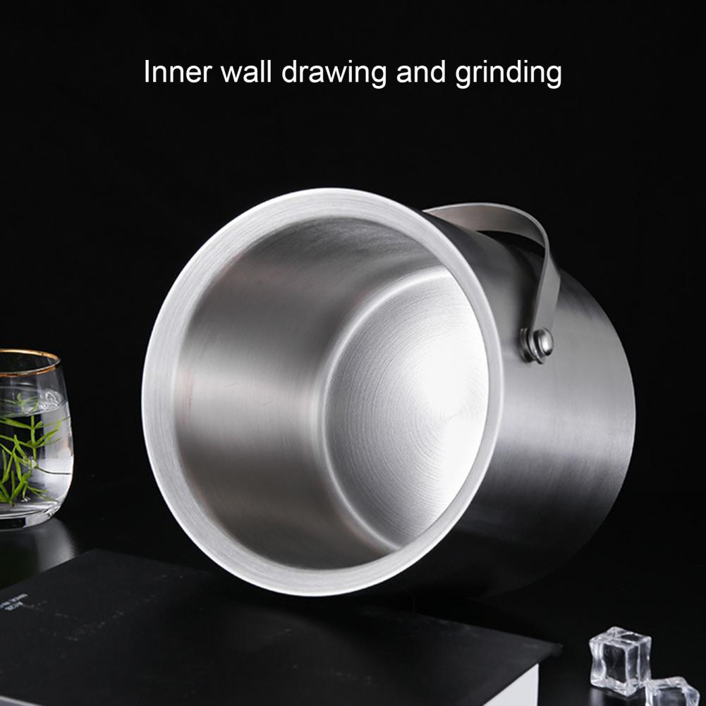 2L/3L Ice Bucket Temperature Resistant Thickened Smooth Surface Ice Cube Container Bucket with Lid for Party