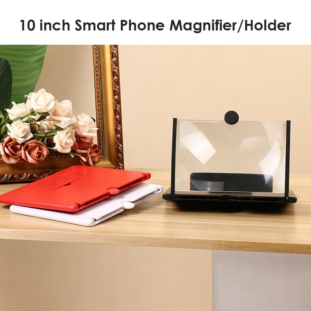 Universal 10 inch Mobile Phone Magnifier Bracket Holder 5D Video Screen Amplifier Magnifying Enlarger Desktop Stand