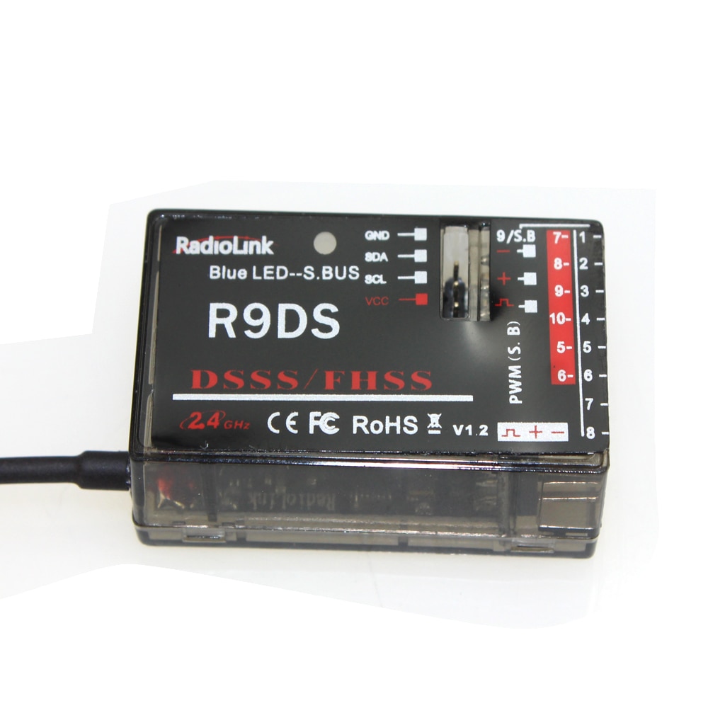 Radiolink R9DS 2.4G 9CH Dsss Ontvanger Voor AT9 AT10 Zender Rc Helicopter Multirotor Ondersteuning S-BUS F10491