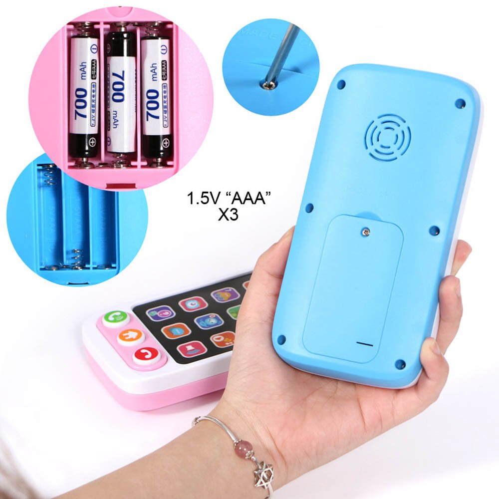 Juguete de simulación de bebé para teléfono móvil, canciones musicales de aprendizaje para teléfono móvil, juguetes educativos para niños con sonido de animales