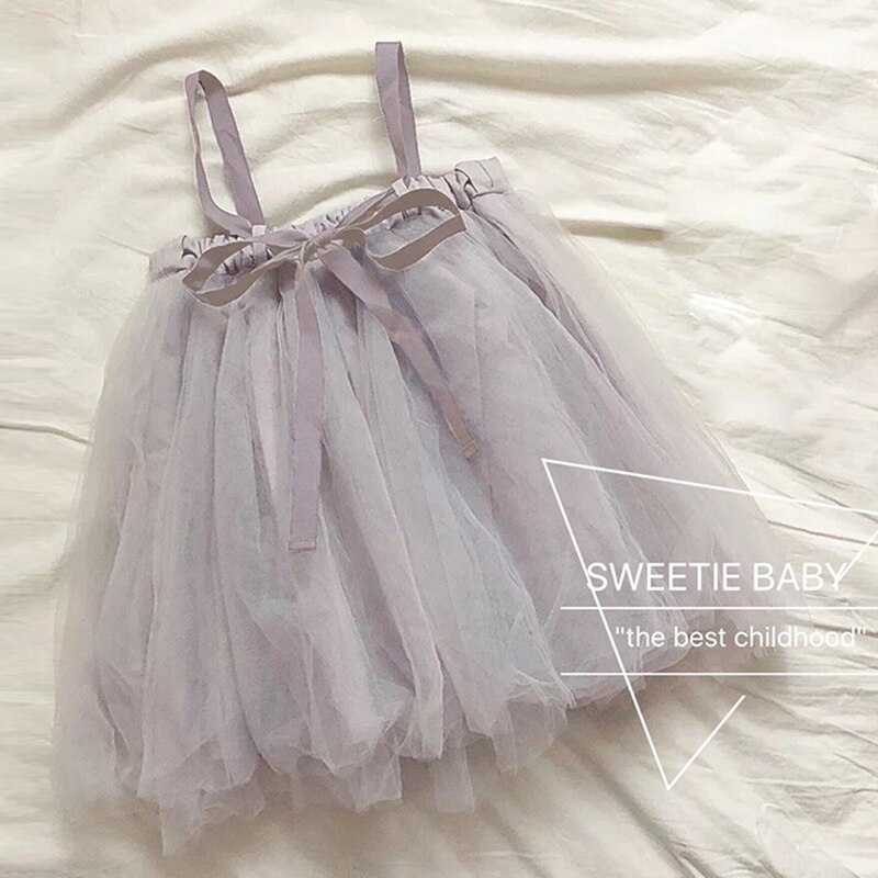 Abito da principessa in Tulle per bambina estiva per bambini Cute Baby Toddler Kids Tutu spagnolo Dress Girl Birthday Wedding Party Dresses 1-5T: GRAY / 5T
