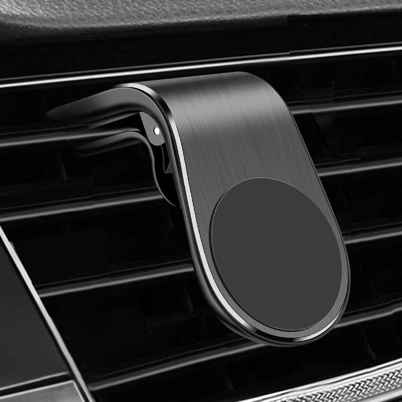 De Metal de soporte magnético de teléfono de coche para Volkswagen GTI Rline Polo Golf Passat B6 Scirocco Lavida Santana Touran Magotan GPS: black / For GTI logo