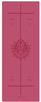 Position Line More Longer Natural Rubber Non-Slip Tapete Y oga Su ede Fabric Lose Weight Exercise Mat Fitness Yoga Mat: Pink