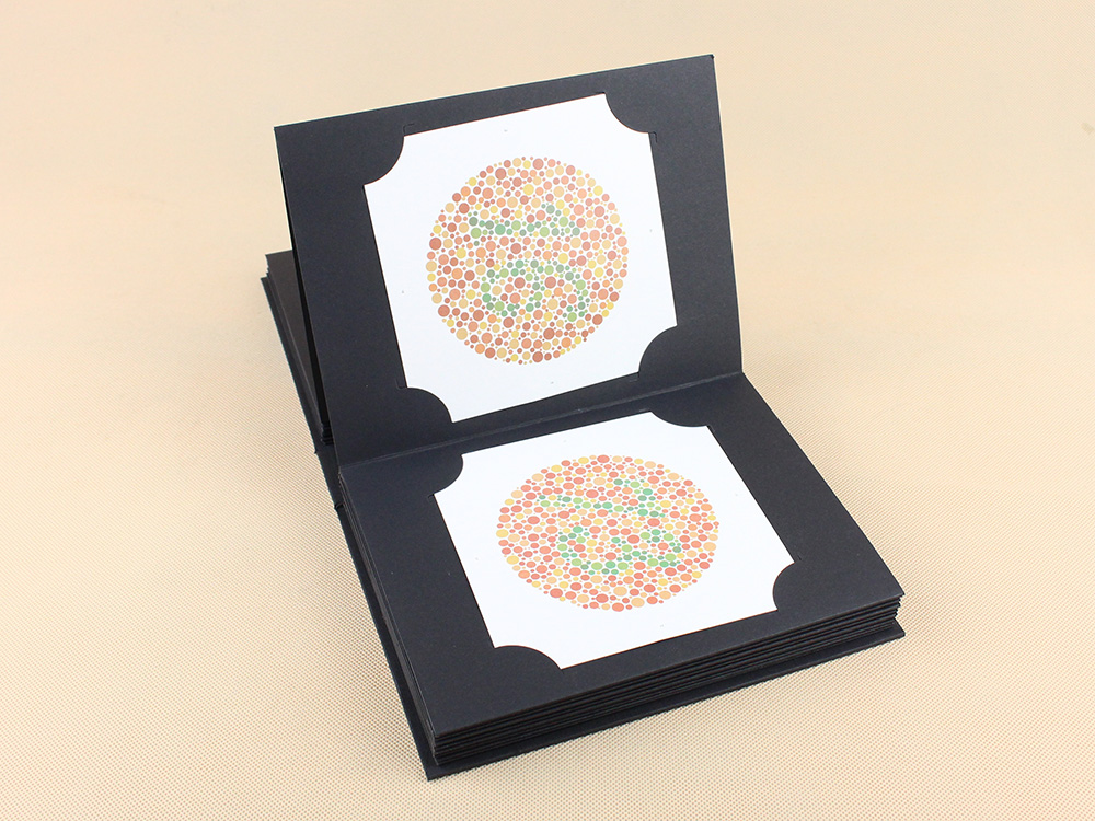 Ishihara Libro Tarjeta de prueba de deficiencia de color de ceguera de optometría de 38 placas