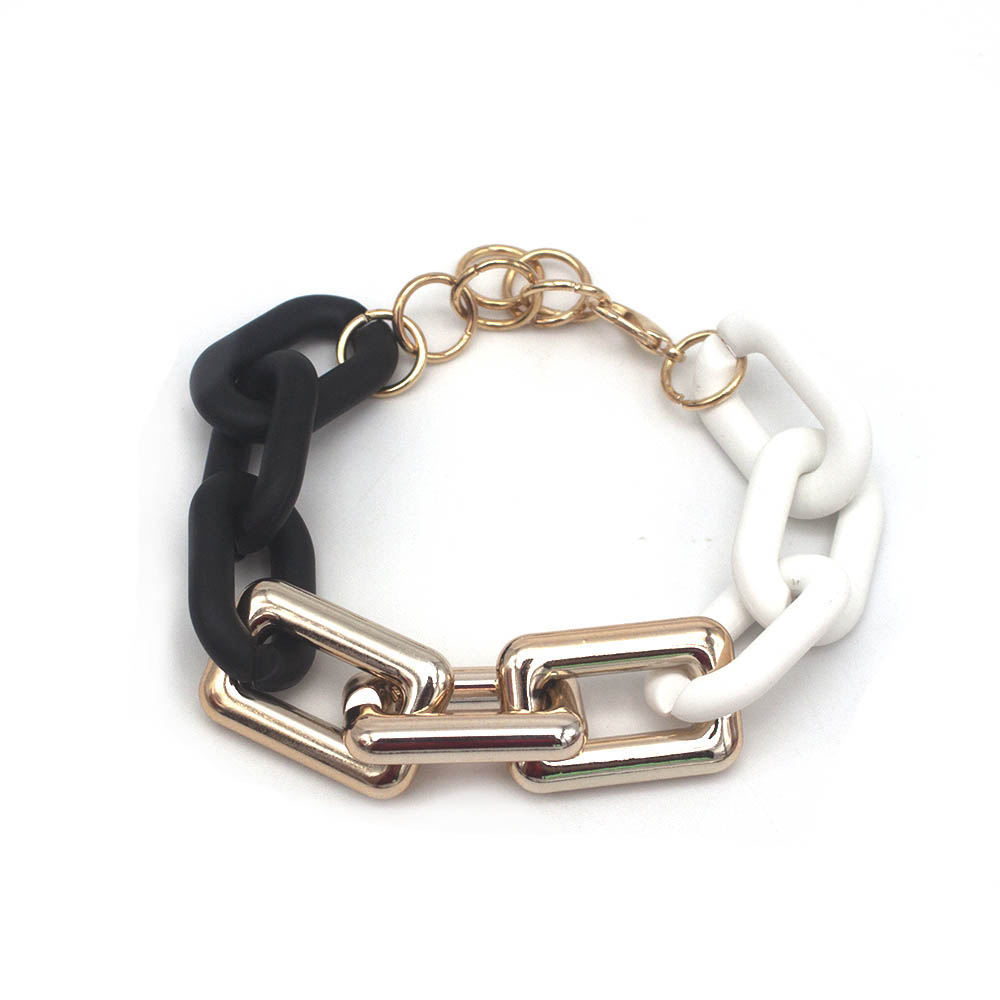 Bracciale a catena spessa con impunture acriliche D &amp; D per donna bracciale con ciondolo in resina Color caramella bracciale Homme 2021 gioielli: 9