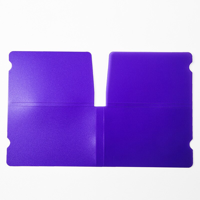 Mini pp bærbare plastik maske clips elev engangs ansigtsmaske opbevaring kuffert beholder sammenfoldelig maske holder genbrug maske opbevaring: Lilla
