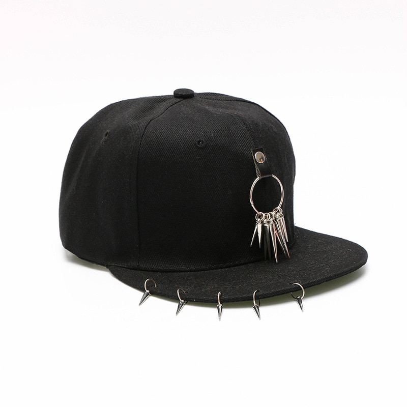 Punk stil sort forælder-barn hip hop hatte trend pin nitte kvast baseball kasketter til mænd kvinder street show afslappede hatte: -en