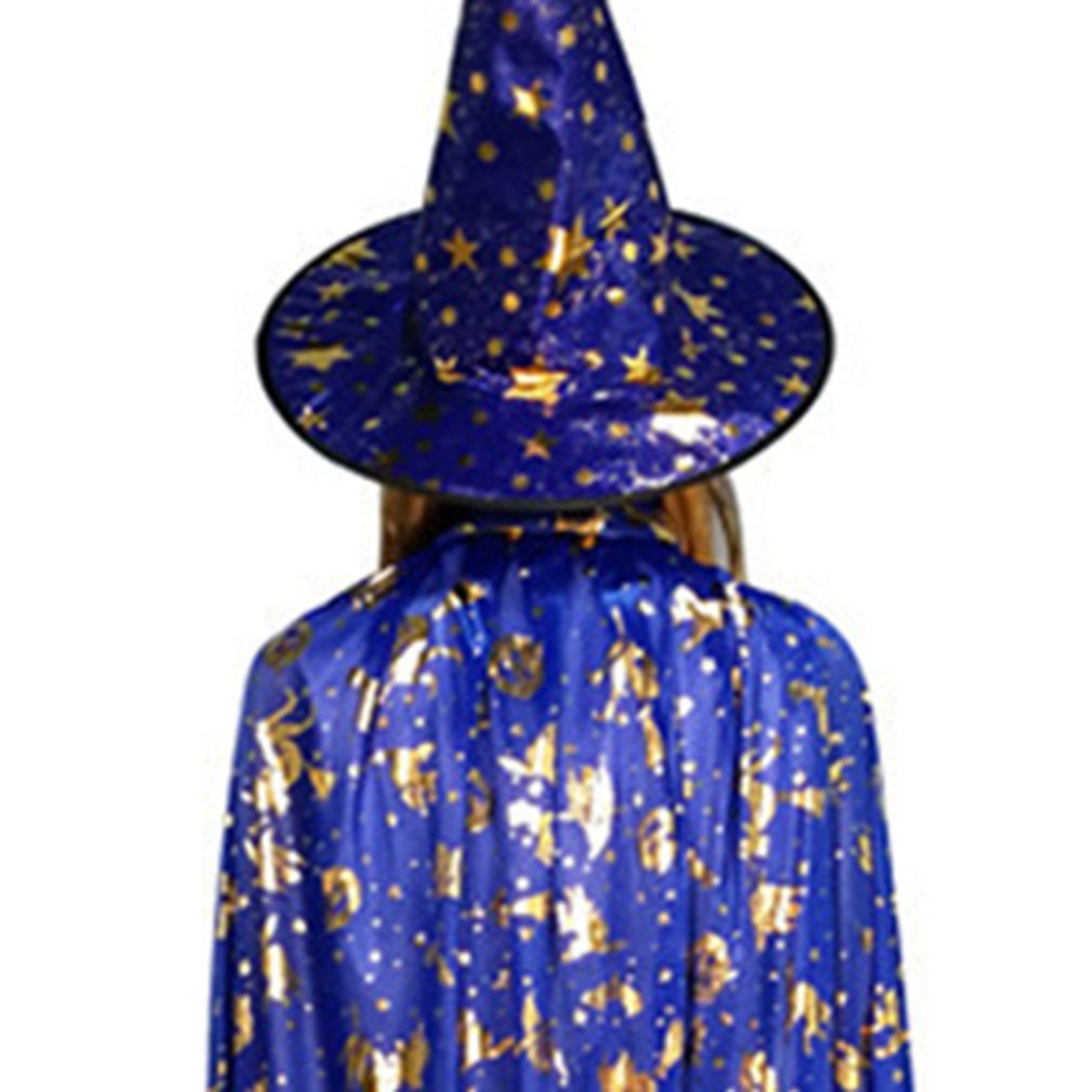 Halloween Pompoen Cape Mantel Ghost Festival kinderen Volwassen Maskerade Stamping Heks Vijf Ster Hoed