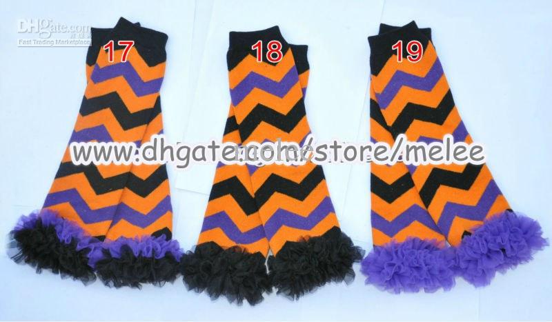 Halloween pompoen ruche beenwarmer baby kant been chevron volwassen armwarmers u kiest gratis kleur 15 paar/lot