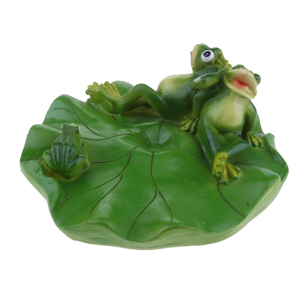 6 typer naturtro vann flytende ornament dam lilje lotusblad frosk hage dam fiskedam sommer svømmebasseng dekorasjoner: Familie