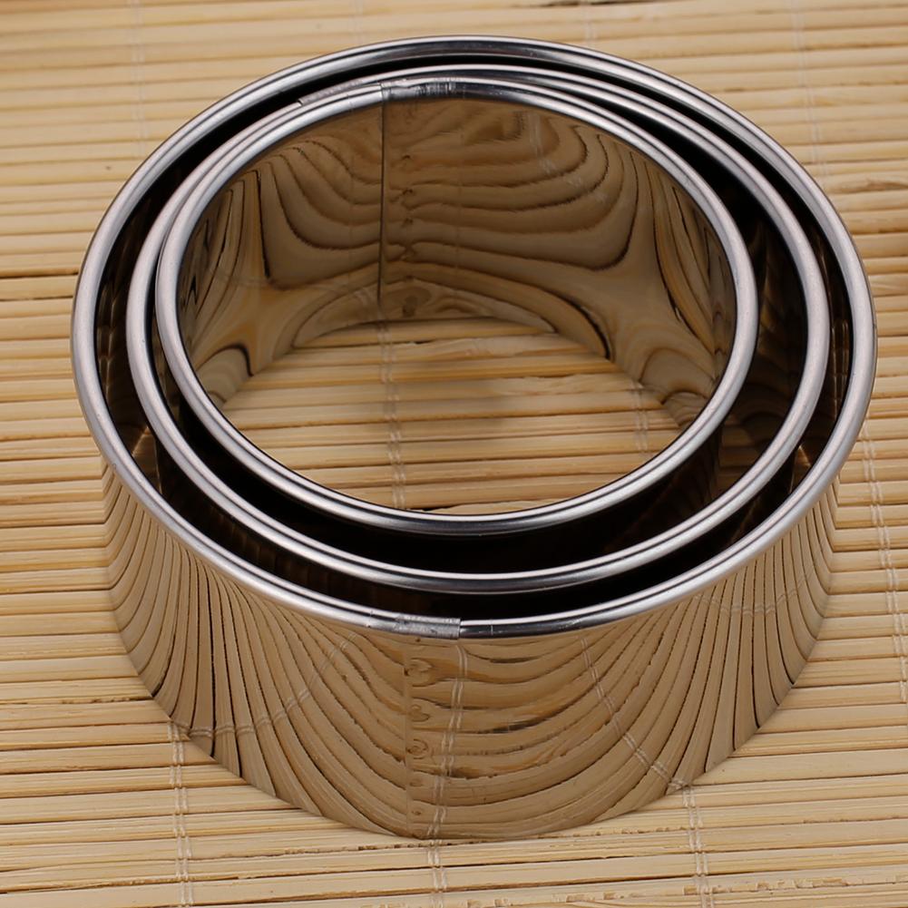 3 Pcs Rvs Ronde Dumplings Wrappers Mallen Set Cutter Maker Gereedschap Cookie Pastry Wrapper Snijden Maker Tool