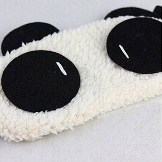 1PCS Cute Face White Panda Eye Mask Eyeshade Shading Sleep Cotton Goggles Eye Mask Sleep Mask Eye Cover Health Care