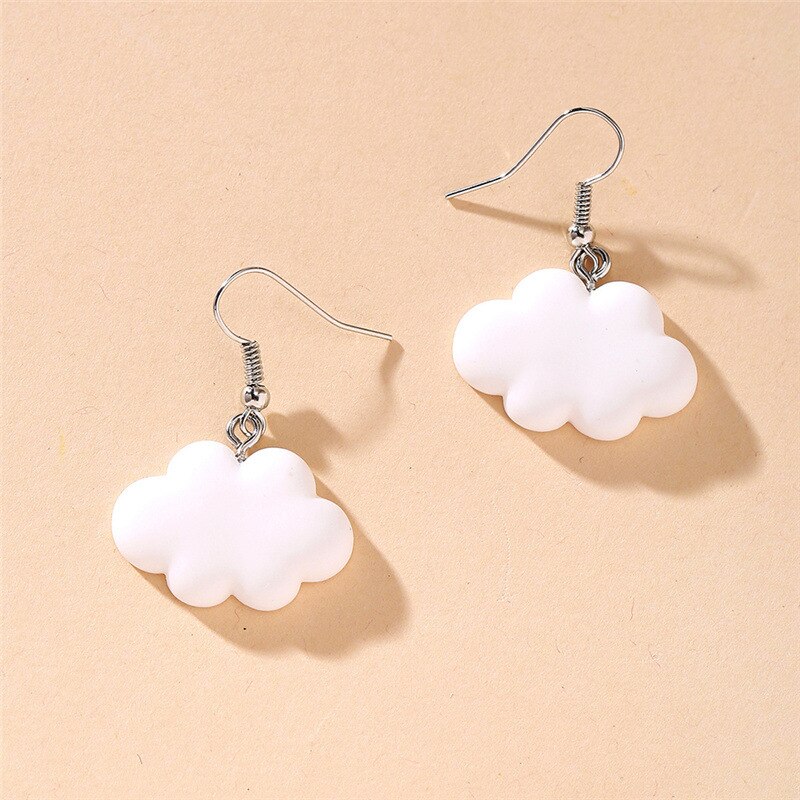 YPAY-pendientes de nubes coloridas para mujer, joyería femenina, colgante largo, aretes colgantes de , decoración Natural,