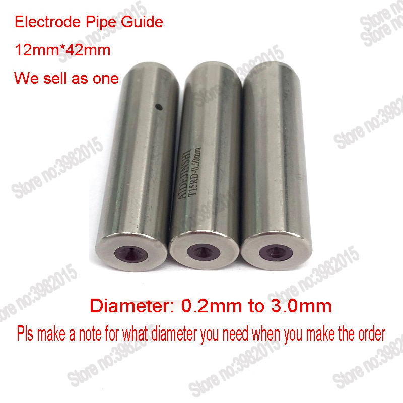 WEDM Ceramic Ruby Electrode Tube Pipe Guide OD12*42mm 0.20 to 3.0mm for WEDM Drilling Hole Machine