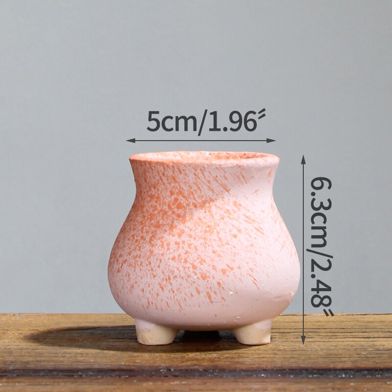 Petit pot de fleurs en céramique, joli pot de fleurs Simple et givré, ornement de bureau, pour le jardinage: 15