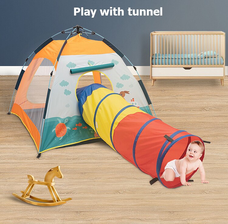 Draagbare Kinderen Speelhuis Speeltent Voor Kinderen Vouwen Kleine Huis Kamer Decoratie Tent Kruipen Tunnel Speelgoed Bal Zwembad Bed tent