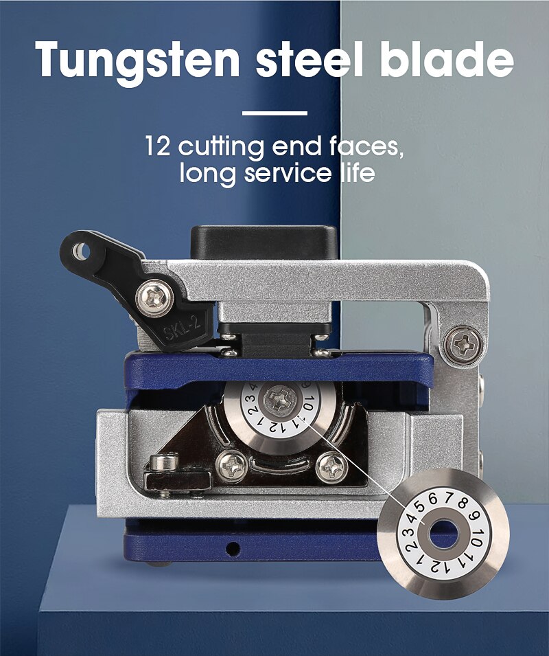 Fc 6S Vezelmes Koude Contact Met 12 Bladen, FC-6S Metalen Materiaal Ftth Fiber Cable Cutter Mes Cleaver Tool, Fiber Cleaverf