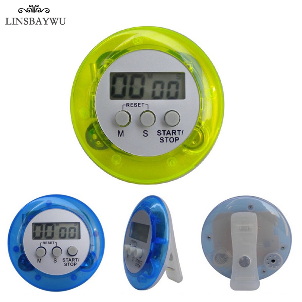 LINSBAYWU Mini Colorful LCD Timer Digital Magnetic Racing Kitchen Countdown Alarm Clock Stop Watch