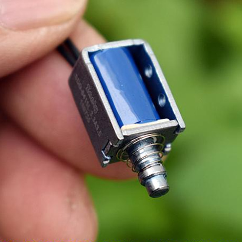 DC5V 6V Micro electroimán solenoide empuje a través del tipo Micro imán eléctrico para cerradura de puerta con contraseña