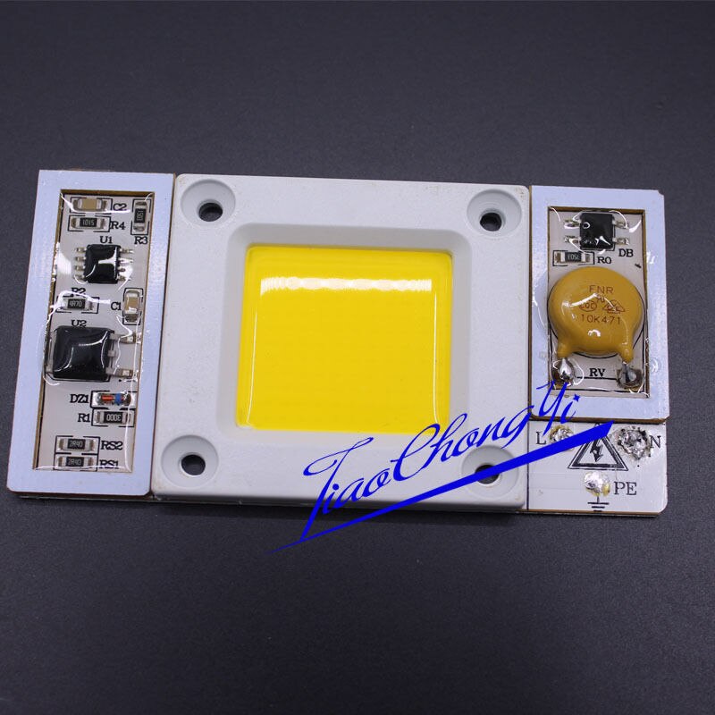 1 Pcs 110V High Power 50W Led Chip Ingebouwde Driver Koel Wit 6000K 5000-6000LM