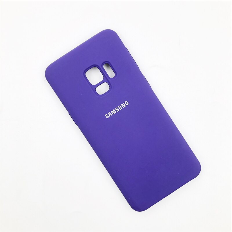 Samsung Galaxy S9 Plus 100% Original Flüssigkeit Silikon Fall Seidig Weich-Touch Zurück Abdeckung Für Galaxy S 9/ s9 Plus/S9 + Telefon Shell: For Galaxy S9 / Purple