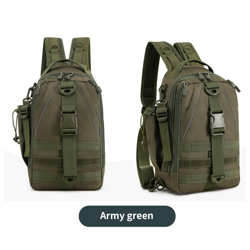 Vistas multifunctionele vistas nylon outdoor waterbestendig sling reel kunstaas tas zwart khaki camouflage: Legergroene tas