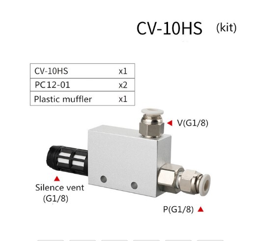 Vacuum ejector Generator Air Exhaust Ejector Pneumatic ACV CV-10 15 20 valve Negative Control Valve wyrzutnik prozniowy: 10 w 12 Fitting