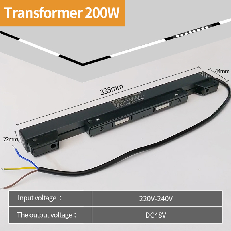 Magnetische schiene zur oberflächenmontage, 1.5m- teiliges zubehör für hängende LED-streifen, eckverbinder , 48v netzteile: Hellrot