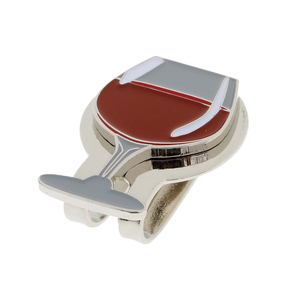 Pinza para sombrero de Golf de 2 uds. Con marcador de bolas magnético desmontable rojo para de Golf portátil