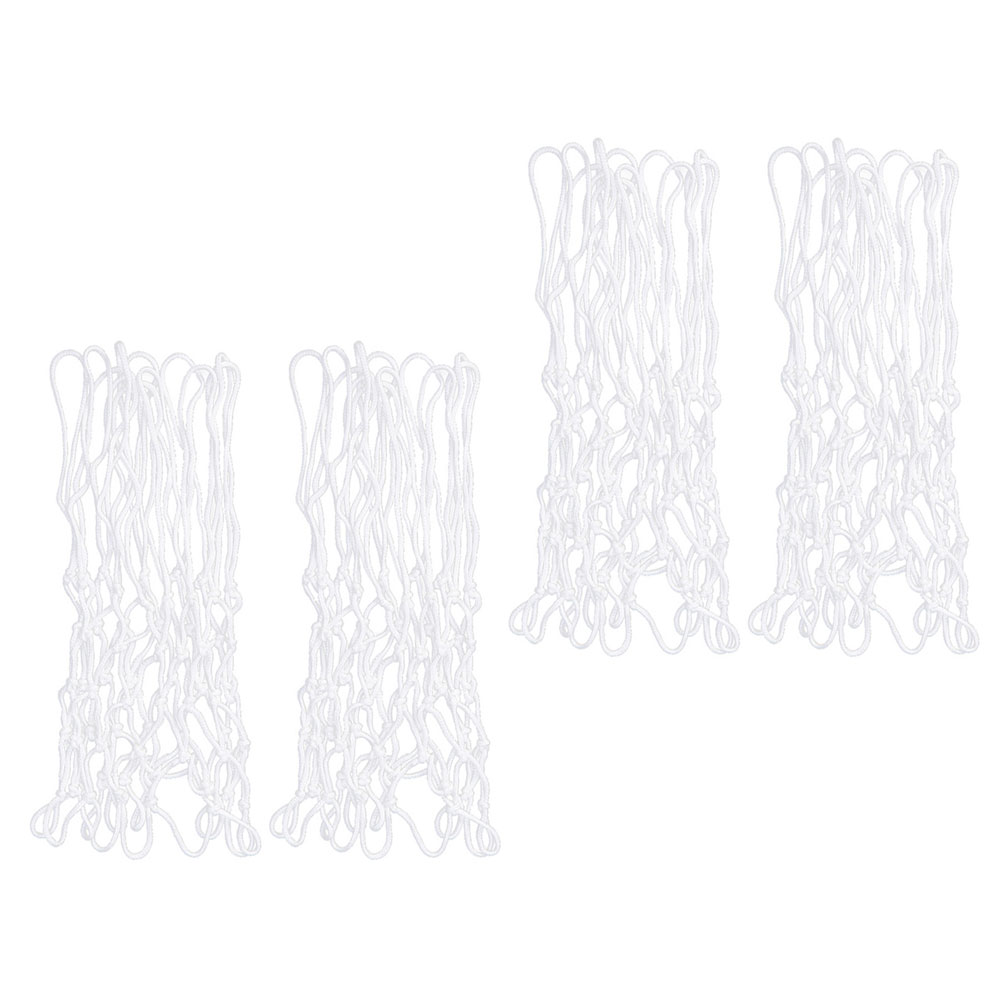 2pcs Practical Basketball Nets Basketball Training Nets Hand-woven Basketball Nets: White 2