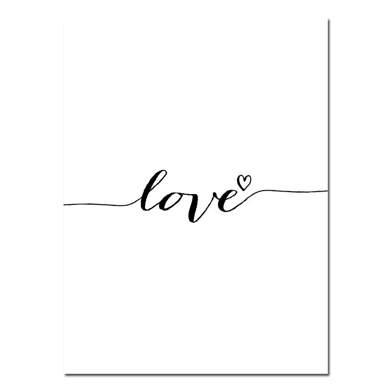 Liefde Glimlach Droom Zoete Quotes Canvas Poster En Prints Schilderen Wall Art Nordic Stijl Decoratieve Picture Thuis Slaapkamer Decor: 30x40CM / 04