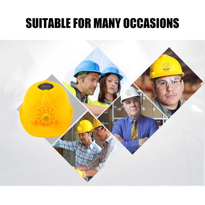YGNE-casco de seguridad con ventilador de energía Solar, gorra de ingeniería, protección duradera, ajustable, para verano