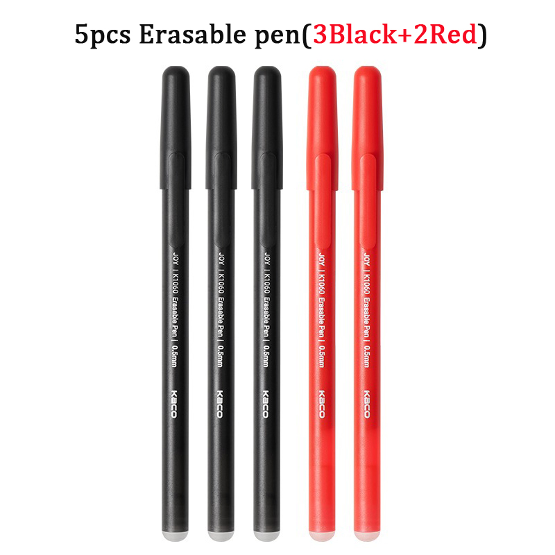 KACO JOY Erasable Gel Pen Student Writing,Brushing Questions Office Speed Drying Pen Back To School Stationery Erasable: black