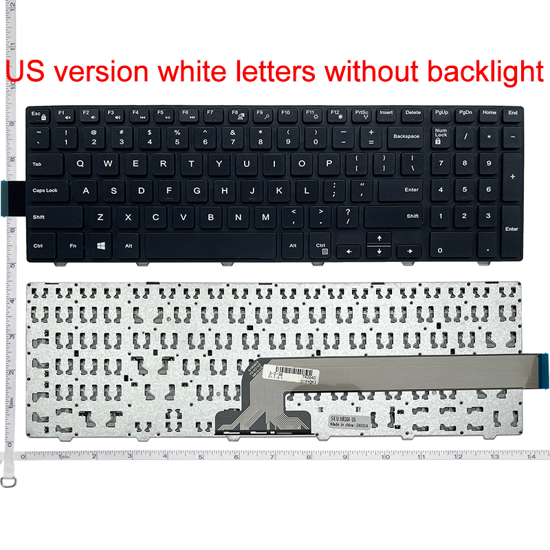 US/UK/SP keyboard For Dell Inspiron 15 3000 5000 3541 3542 3543 5542 3550 3560 3551 3552 3559 3565 3567 3558 5545 5547 5566 5748: PURPLE