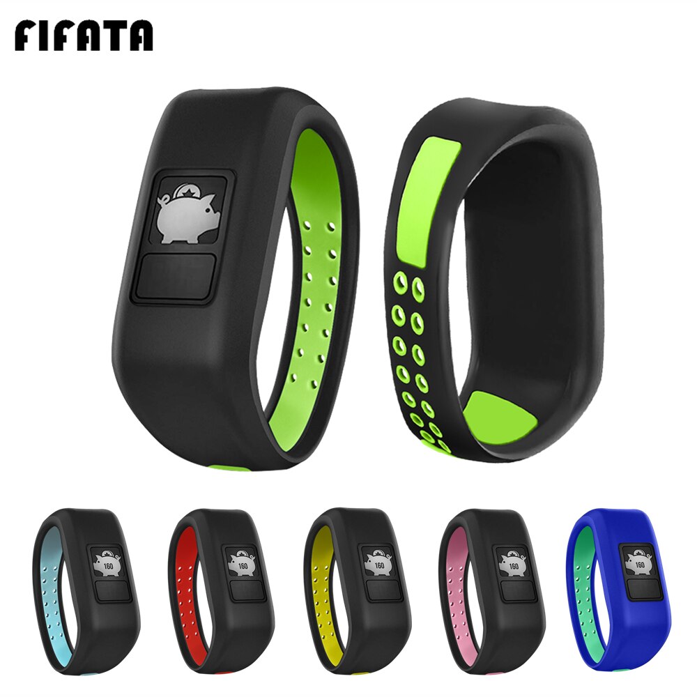 Bracelet en Silicone FIFATA Bracelet pour Garmin Vivofit 3/Vivofit JR/JR 2 enfants Bracelet de montre sport coloré Bracelet accessoires
